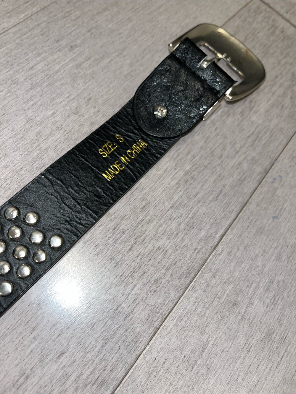 Black Studded Rhinestone Belt - Picture 5 of 8